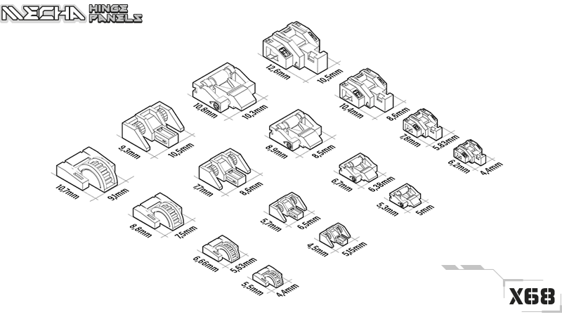 Mecha Detail Parts - Mecha Hinge Panels | Gundam conversion - GSW